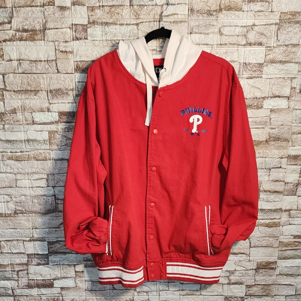 Philadelphia Darius Rucker Red Phillies Full Zip  Hooded Jacket